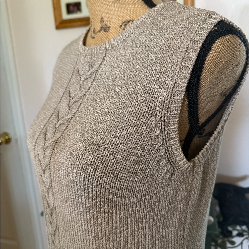 VINTAGE Talbots taupe sweater top Size Med